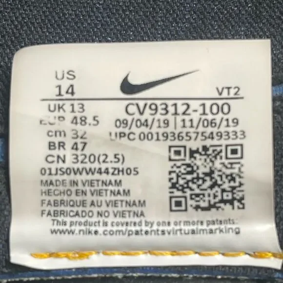 Nike React Infinity Run Flyknit A.I.R. Sail Men’s Sneakers Size 14 - Picture 4 of 16